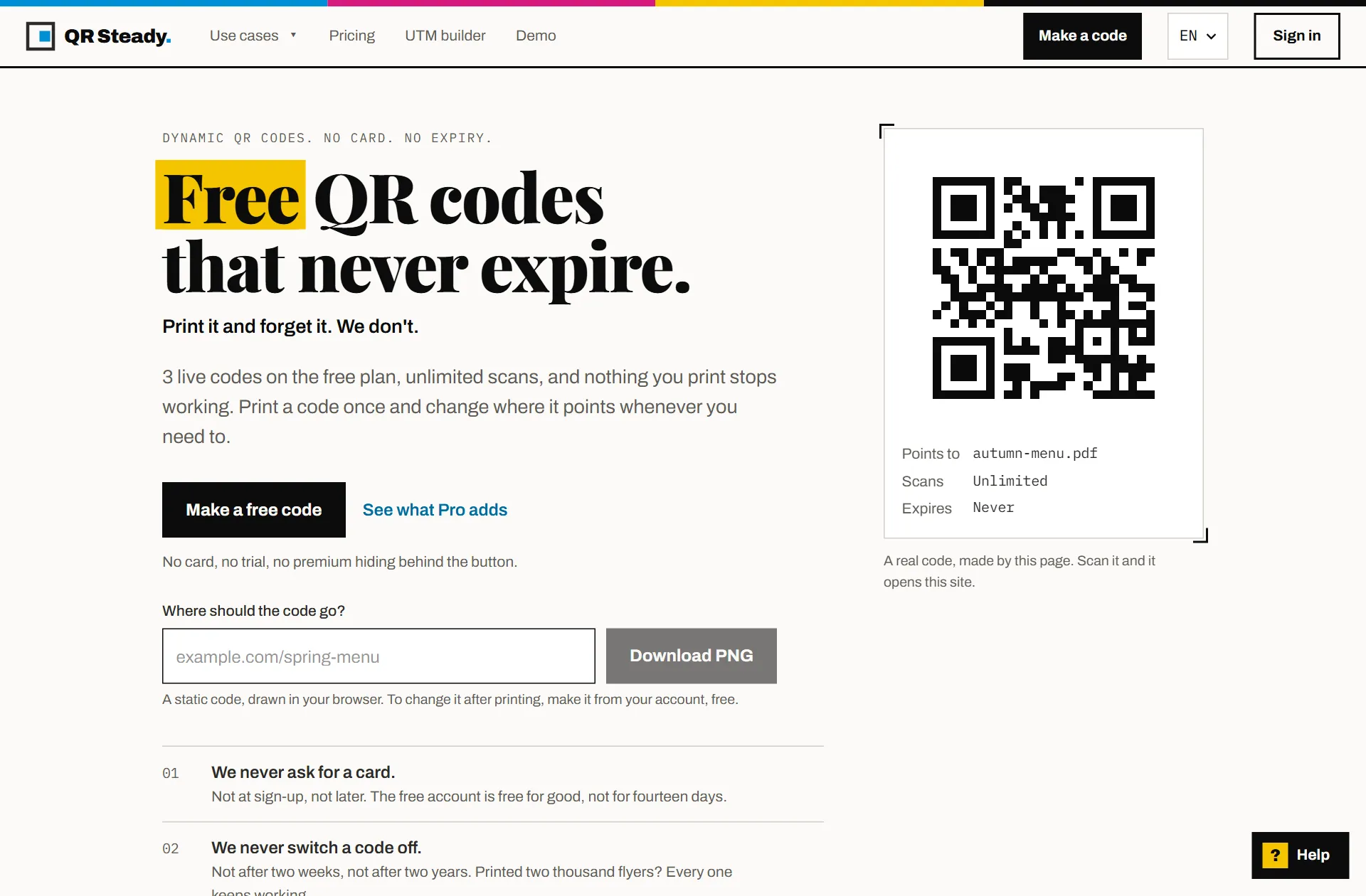 Home page of qrsteady.com